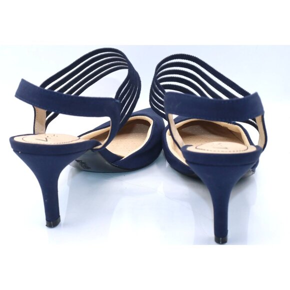 LifeStride Soft System Womens Navy Pointed-Toe Strappy Heels Size 8 Party Siren - Picture 4 of 7